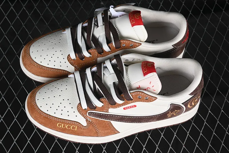 All Categories Air Jordan Jordan Series Basketball Shoes Air Jordan 1 Low High-end Customized Low-top Shoes Travis Scott x Fragment Design x Air Jordan 1 Low OG SP AJ1 Joe 1 Gucci Joint Year of the Snake Limited Brown Snake Low-top Cultural Casual Shoes DM9288-011